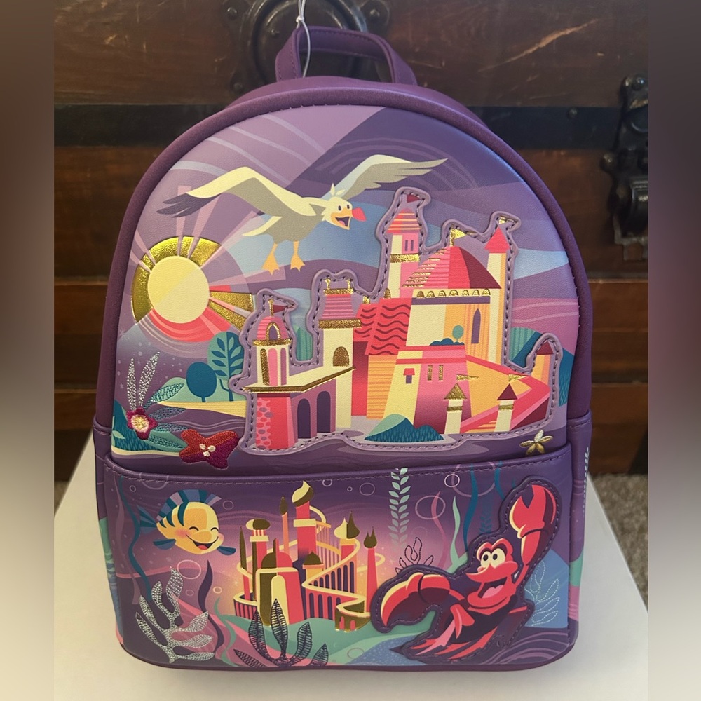 Loungefly Disney The Little Mermaid Castle Collection Mini Backpack - NWT